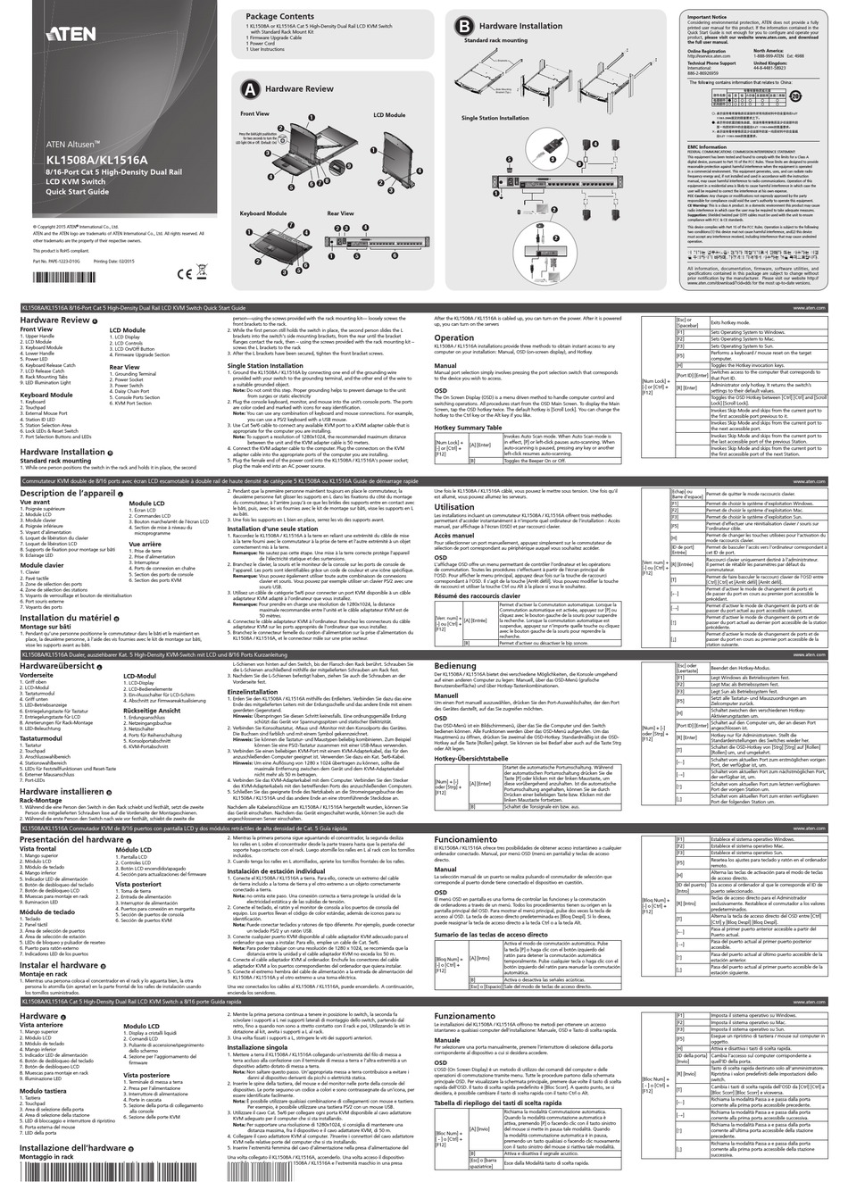 Aten Altusen Kl1508a Quick Start Manuals Pdf Download Manualslib