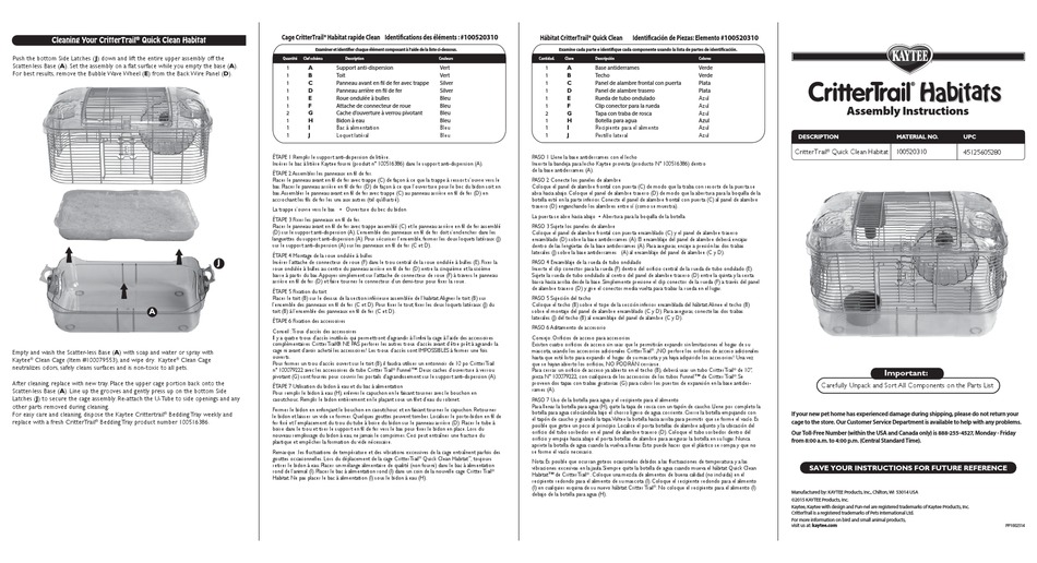 crittertrail two level habitat instructions