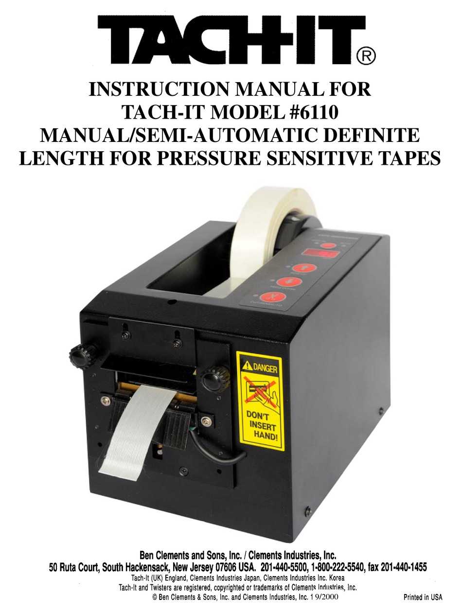 6100 SS Automatic Pressure Sensitive Tape Dispenser