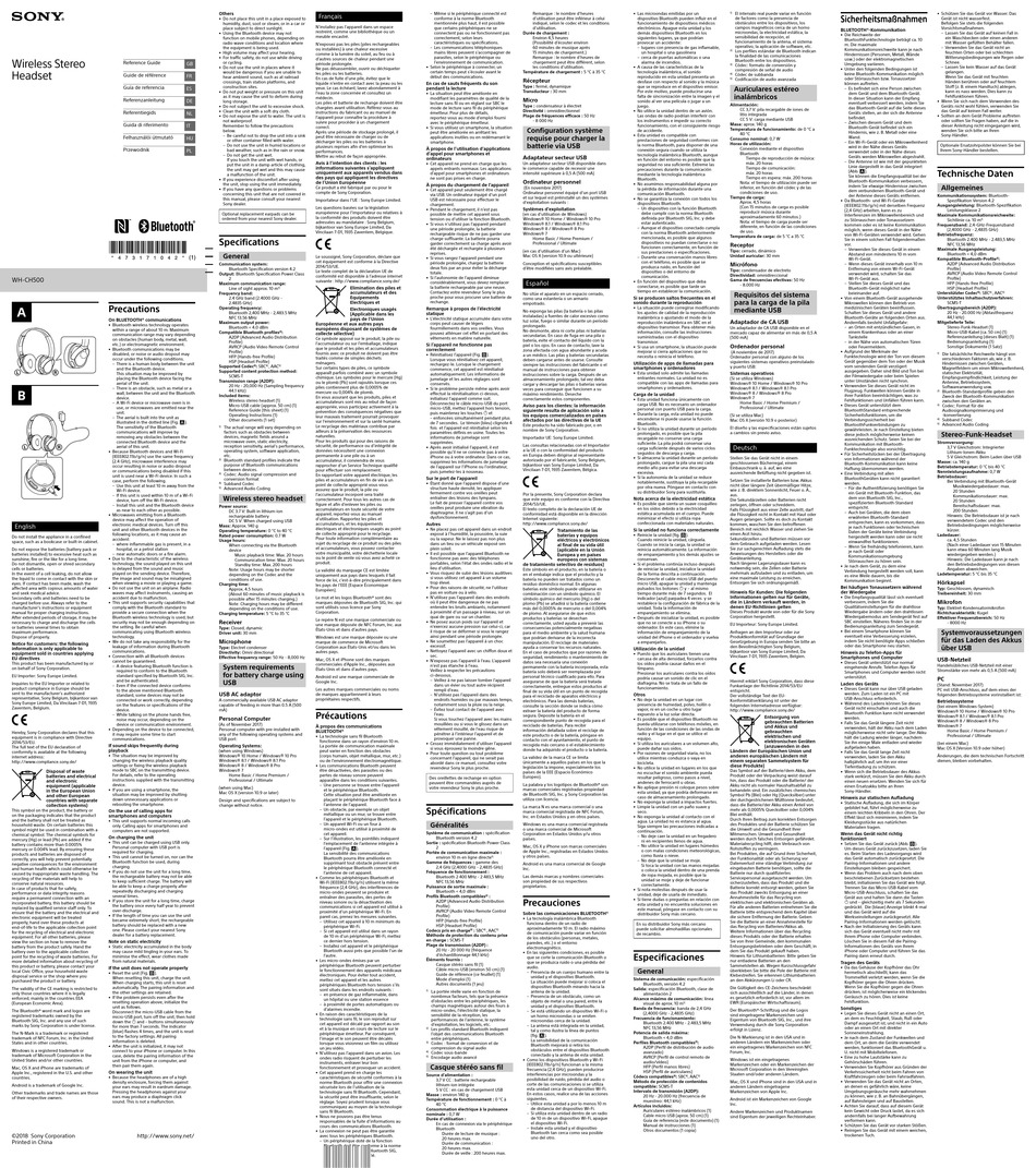 SONY WHCH500 REFERENCE MANUAL Pdf Download ManualsLib