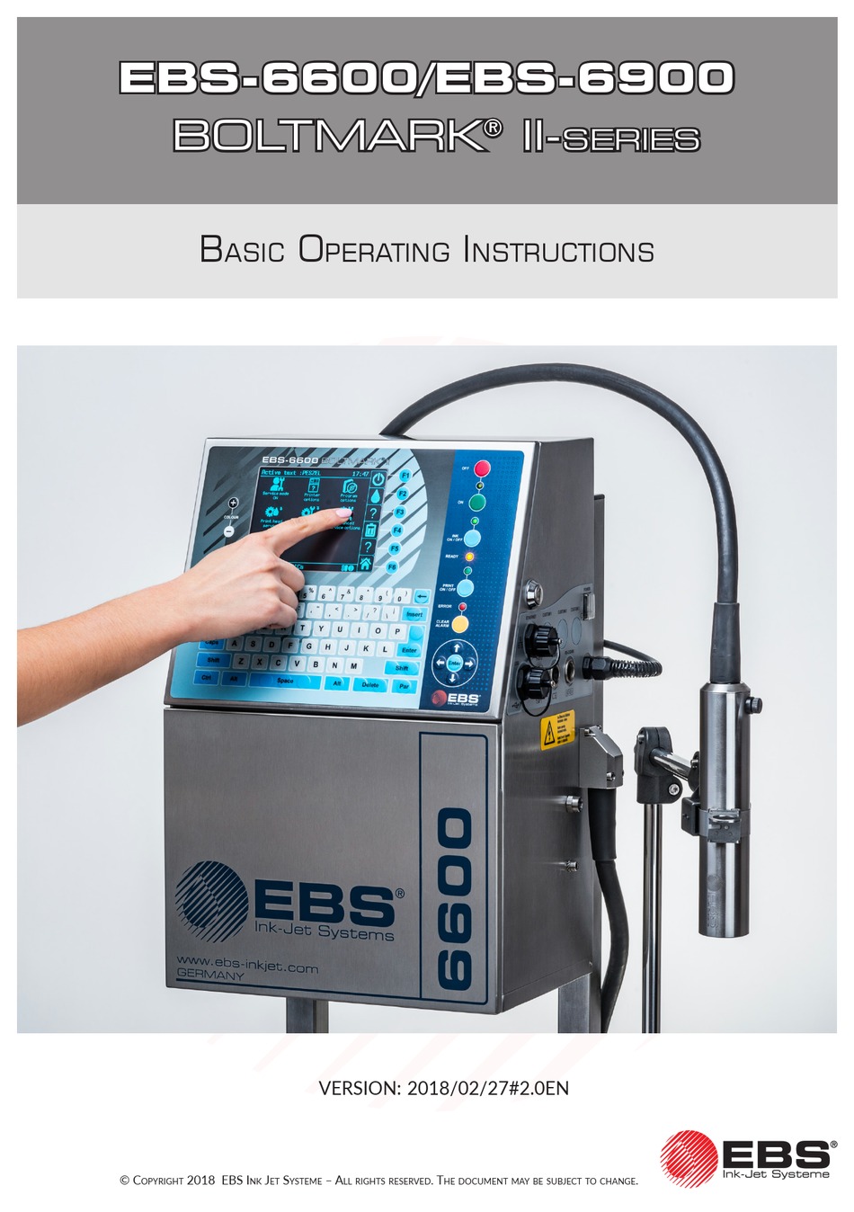 Ebs 6600 Basic Operating Instructions Manual Pdf Download Manualslib