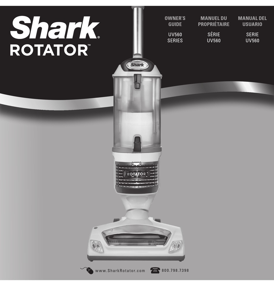 SHARK ROTATOR UV560 SERIES OWNER'S MANUAL Pdf Download ManualsLib