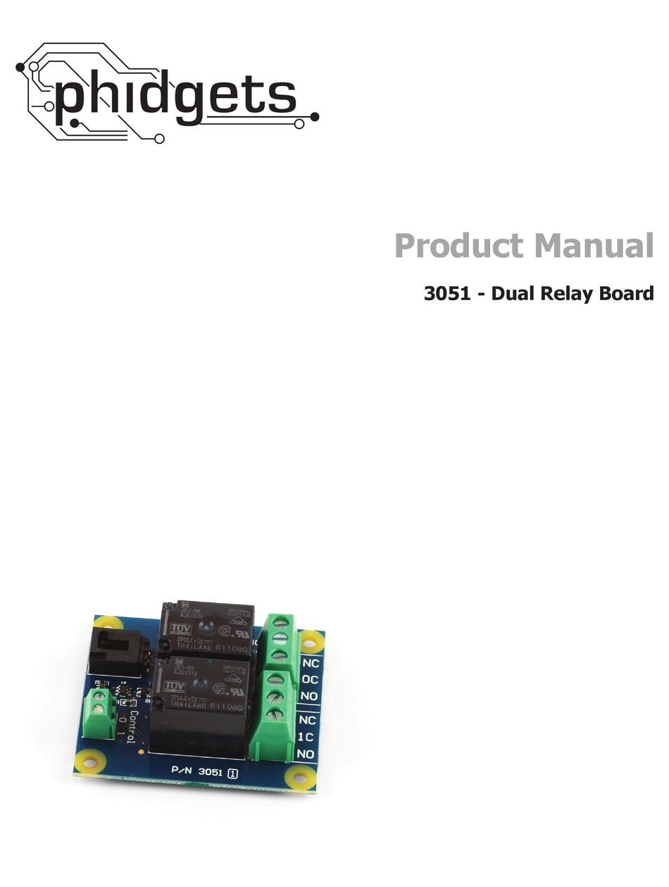 PHIDGETS 3051 PRODUCT MANUAL Pdf Download ManualsLib