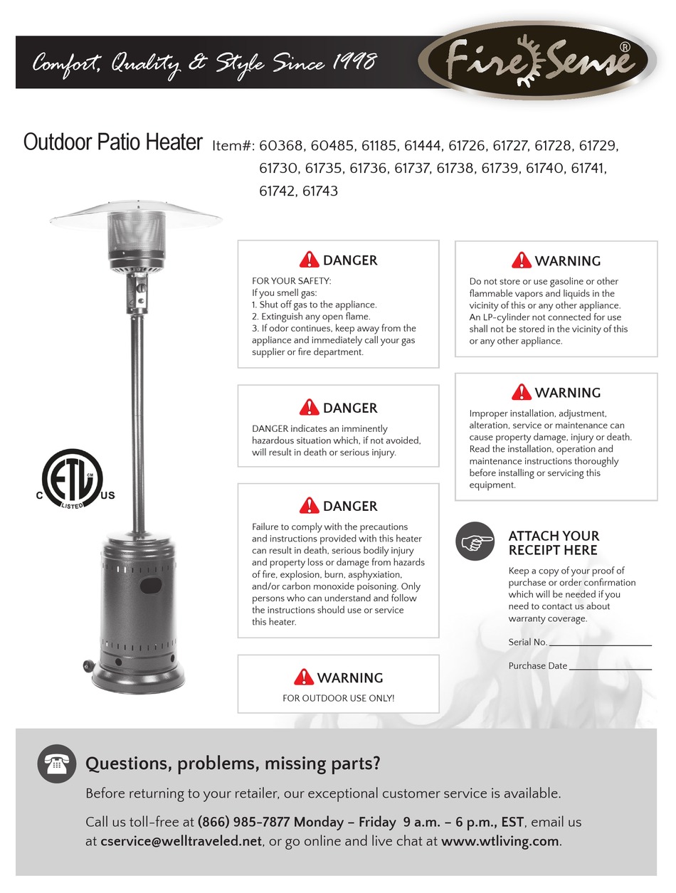 FIRE SENSE 60368 MANUAL Pdf Download ManualsLib