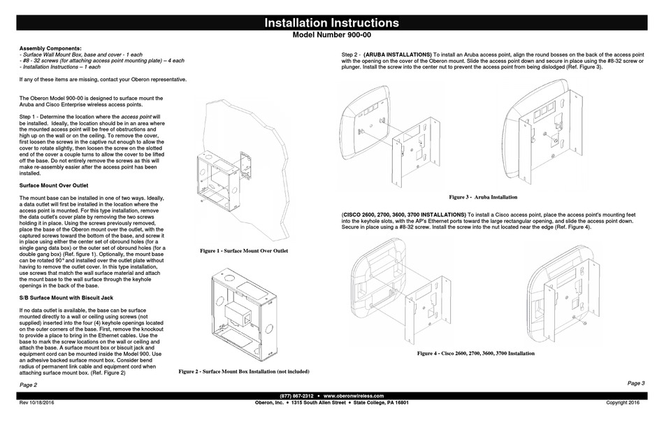 OBERON 90000 INSTALLATION INSTRUCTIONS Pdf Download ManualsLib