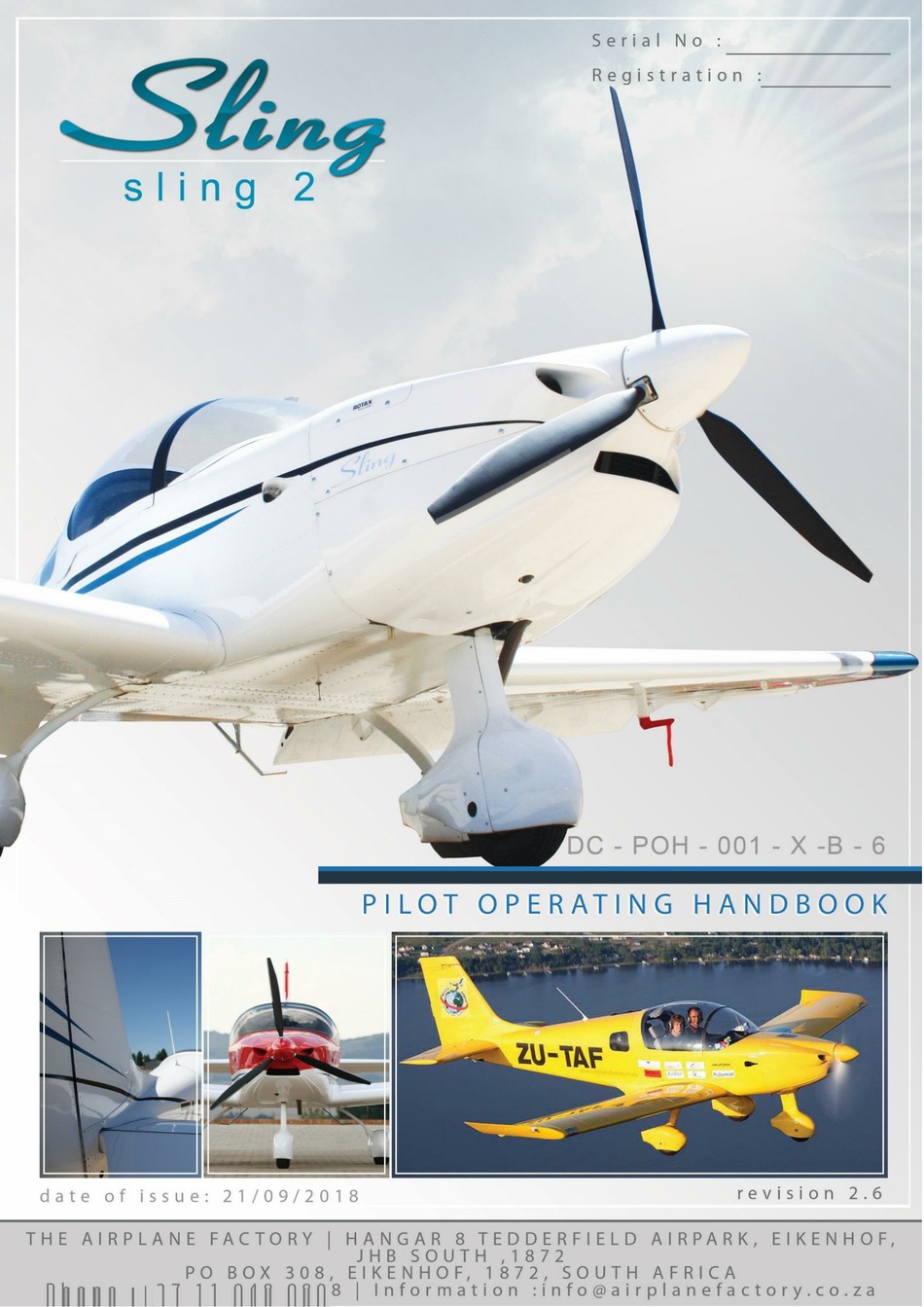 AIRPLANE FACTORY SLING-2 PILOT OPERATING HANDBOOK Pdf Download