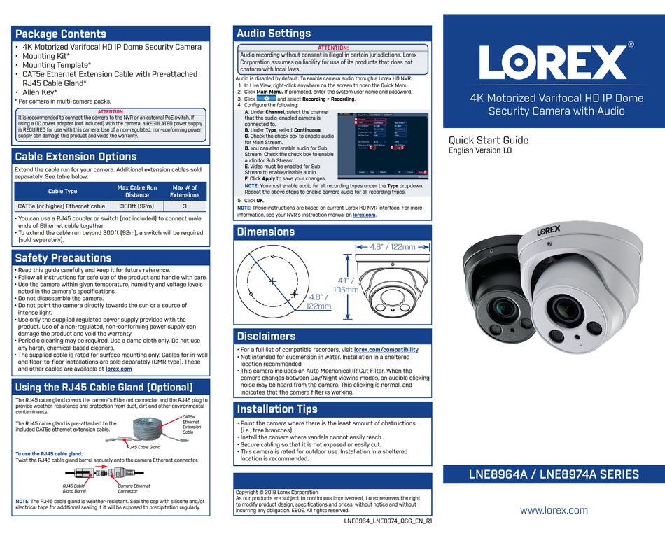 lorex lne8964a