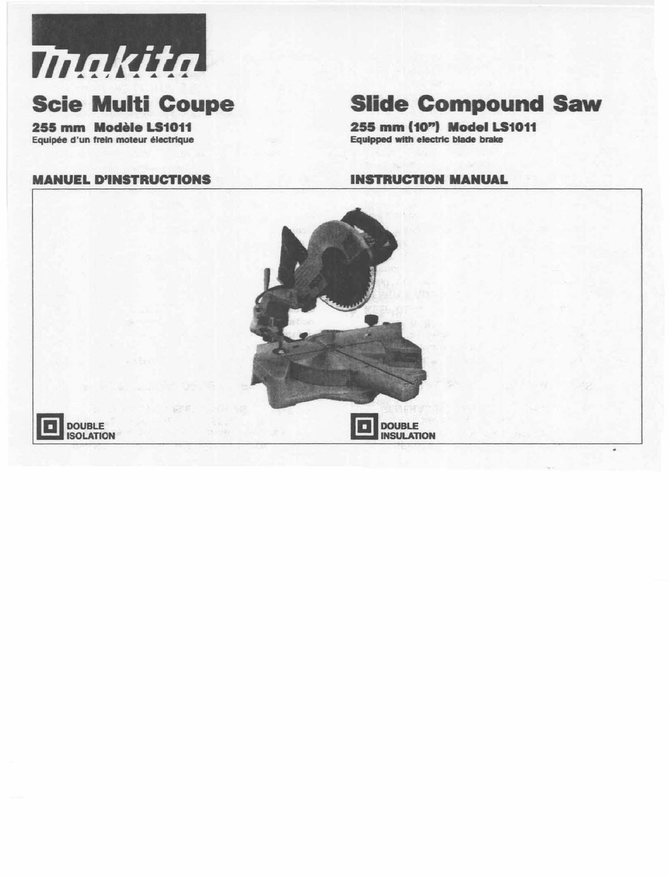 MAKITA LS1011 INSTRUCTION MANUAL Pdf Download | ManualsLib