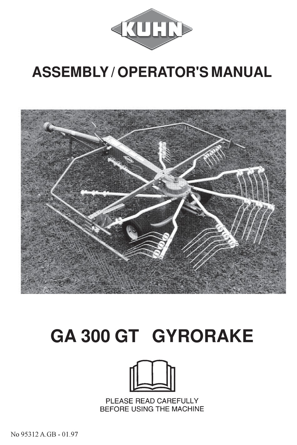 KUHN GA 300 GT ASSEMBLY & OPERATORS MANUAL Pdf Download | ManualsLib