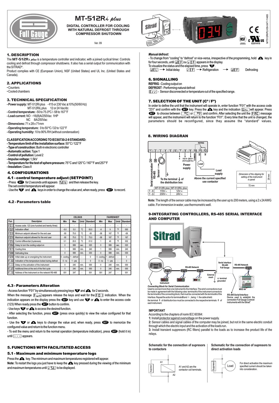 Full Gauge Controls Mt 512ri Plus Manual Pdf Download Manualslib