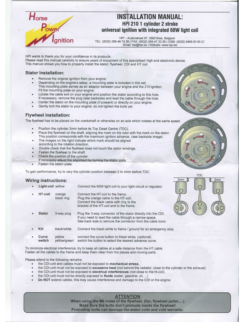 HORSE POWER IGNITION HPI 210 INSTALLATION MANUAL Pdf Download ManualsLib