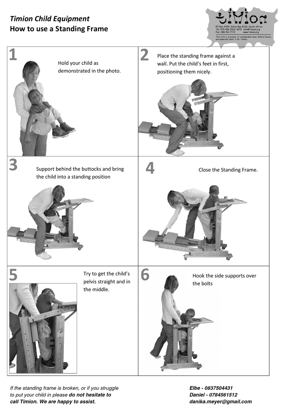 TIMION STANDING FRAME HOW TO USE Pdf Download ManualsLib