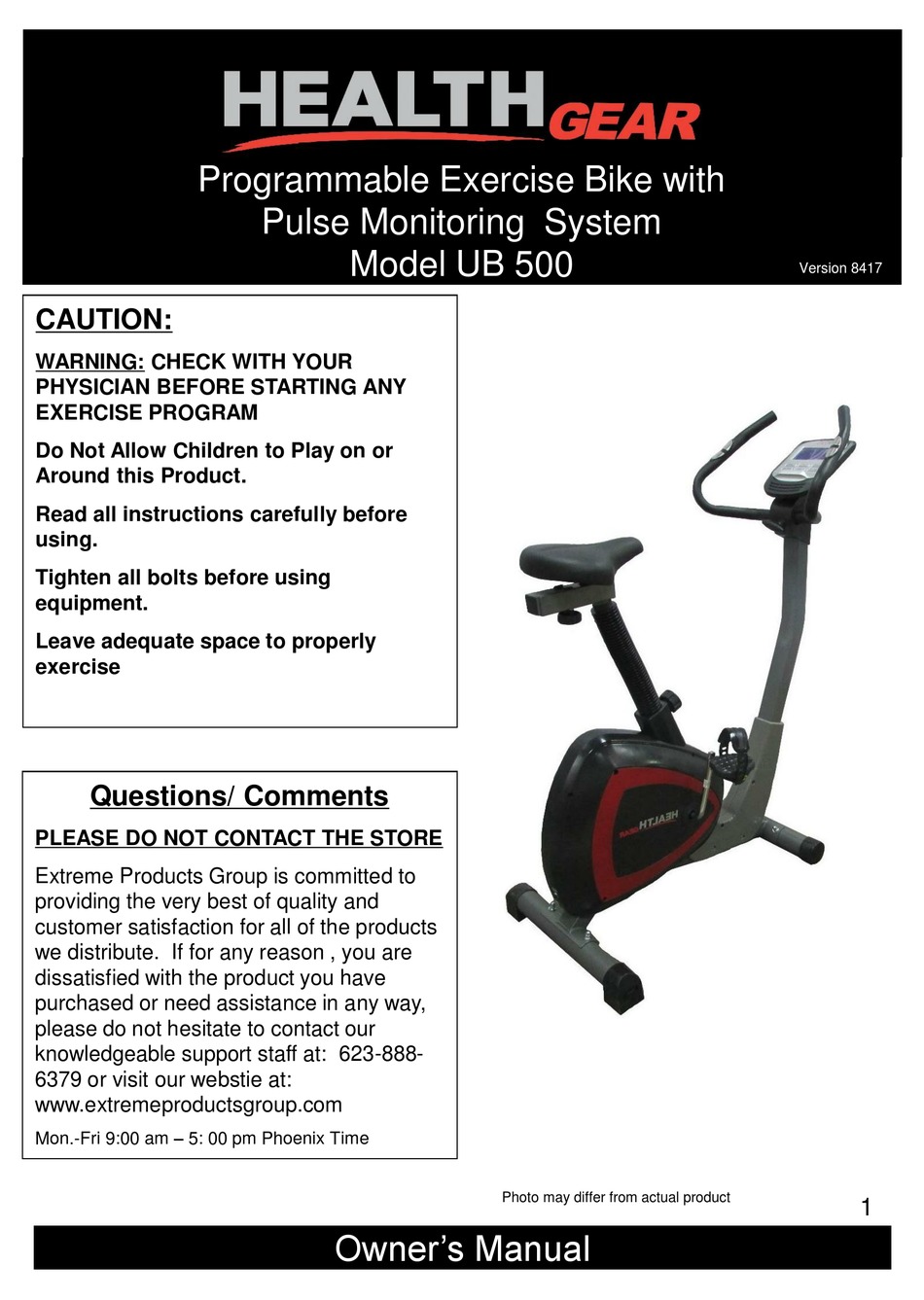 Health gear exercise bike sale