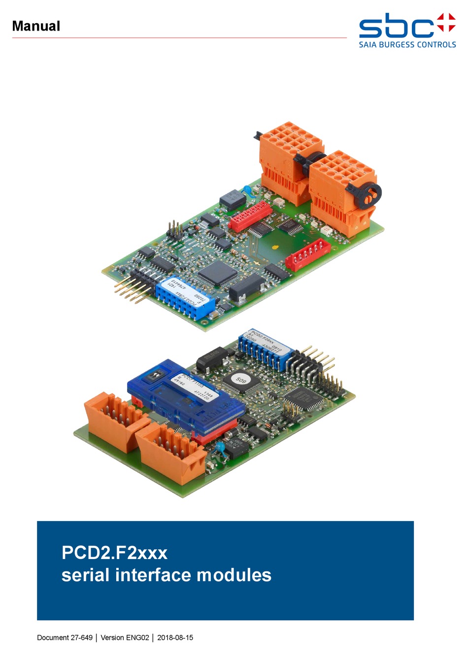 SAIA BURGESS CONTROLS PCD2.F2100 MANUAL Pdf Download | ManualsLib