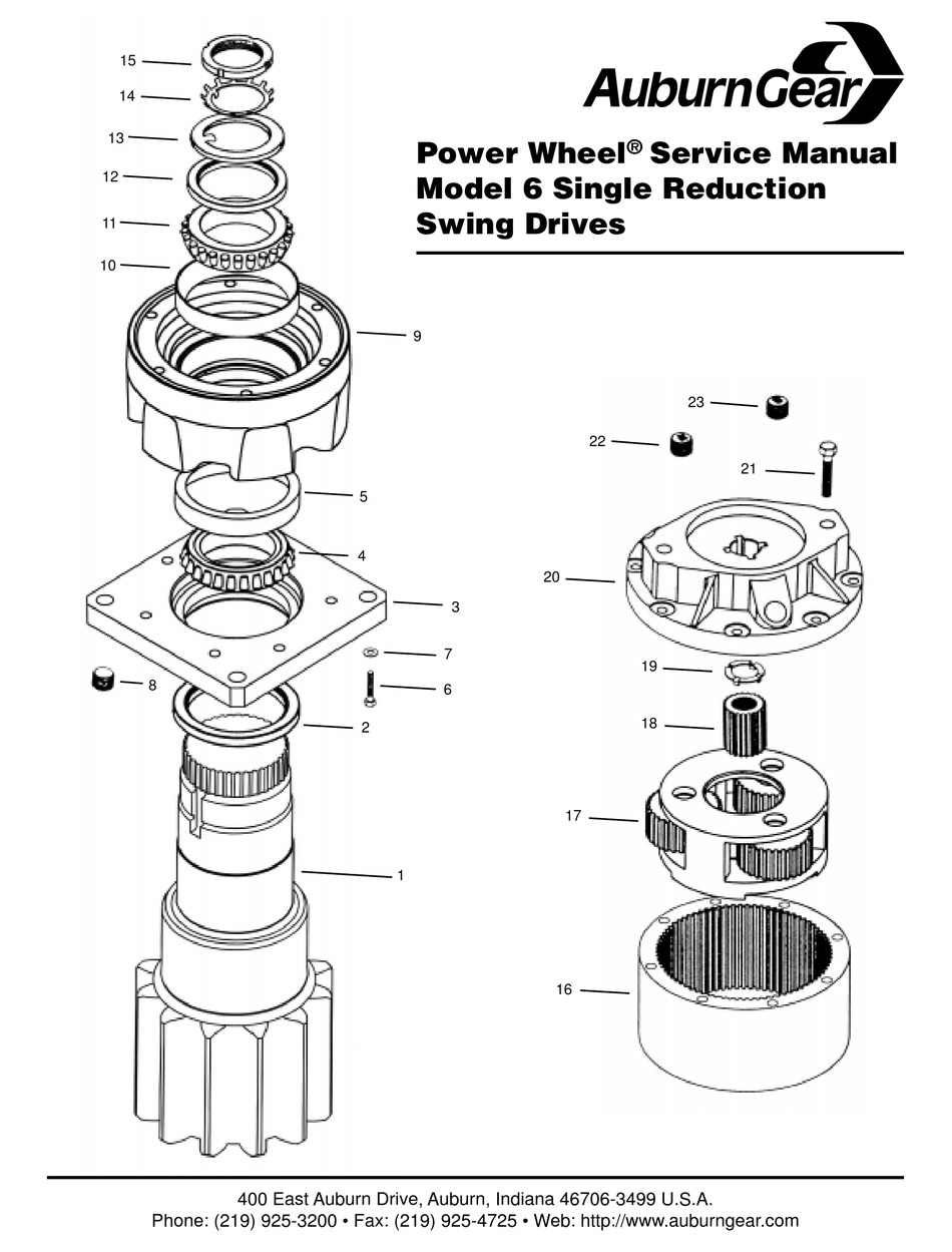 AUBURN GEAR POWER WHEEL MODEL 6 SERVICE MANUAL Pdf Download ManualsLib