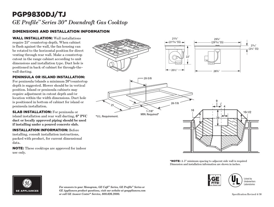 Ge deals profile pgp9830djbb