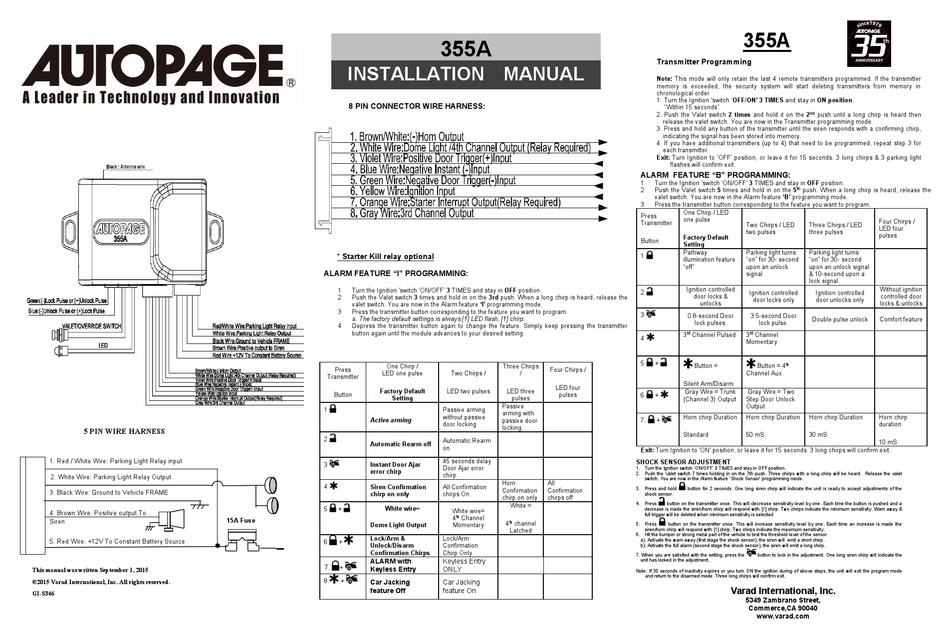Autopage 355a Installation Manual Pdf, Autopage Alarm Wiring Diagram