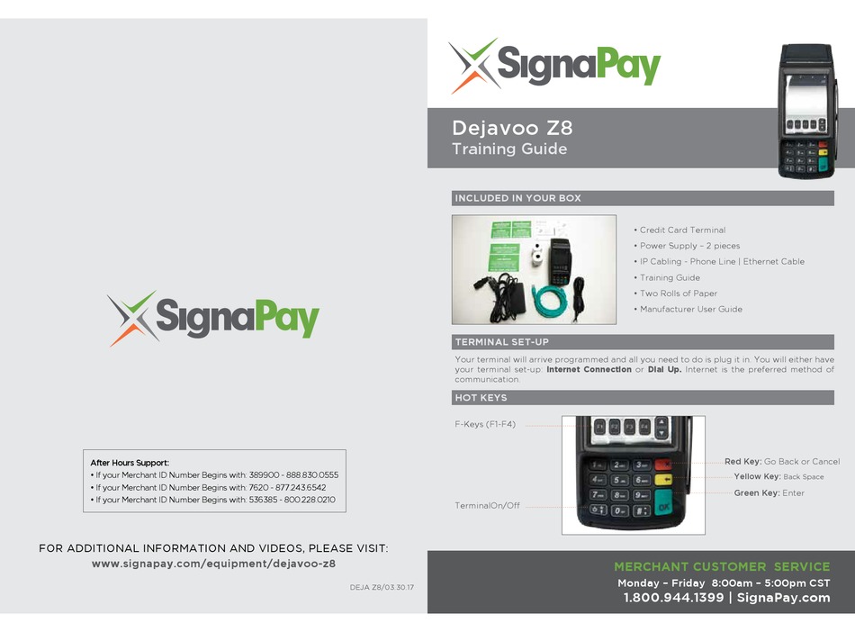 DEJAVOO Z8 TRAINING MANUAL Pdf Download ManualsLib
