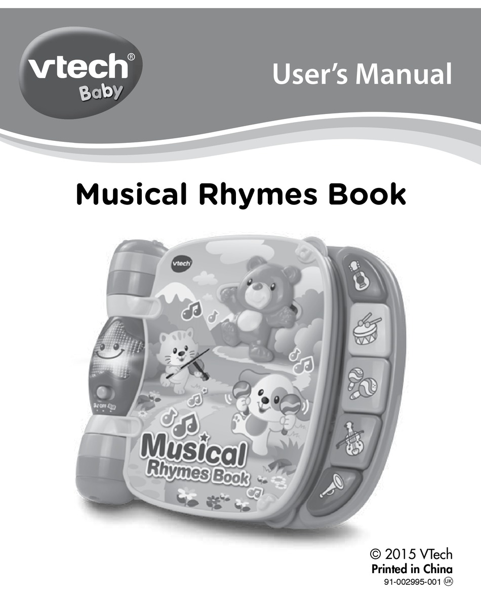 VTECH BABY MUSICAL RHYMES BOOK USER MANUAL Pdf Download | ManualsLib