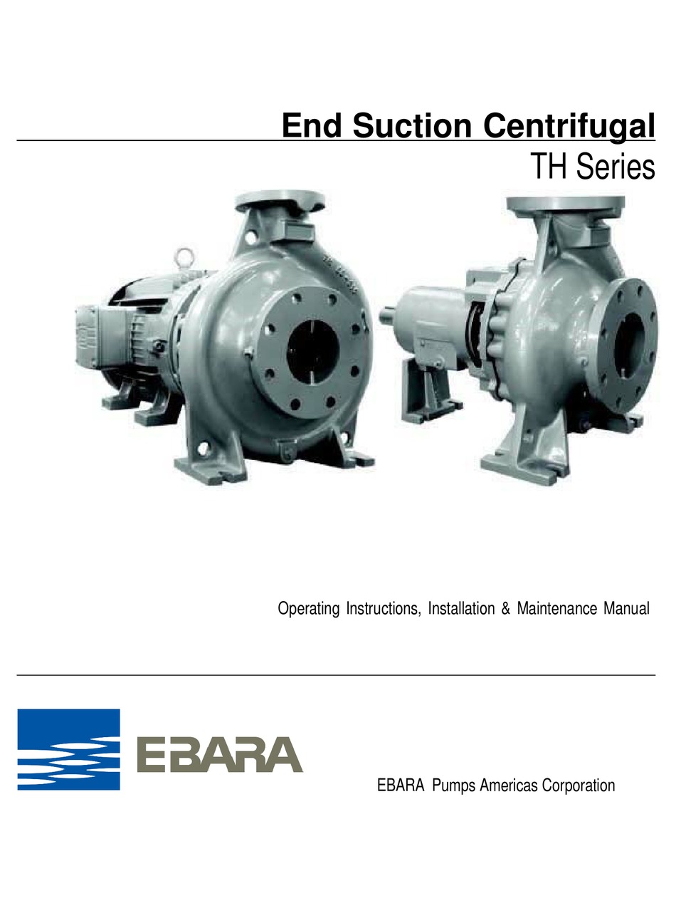 Ebara Th Series Operating Instructions Installation Maintenance Manual Pdf Download Manualslib