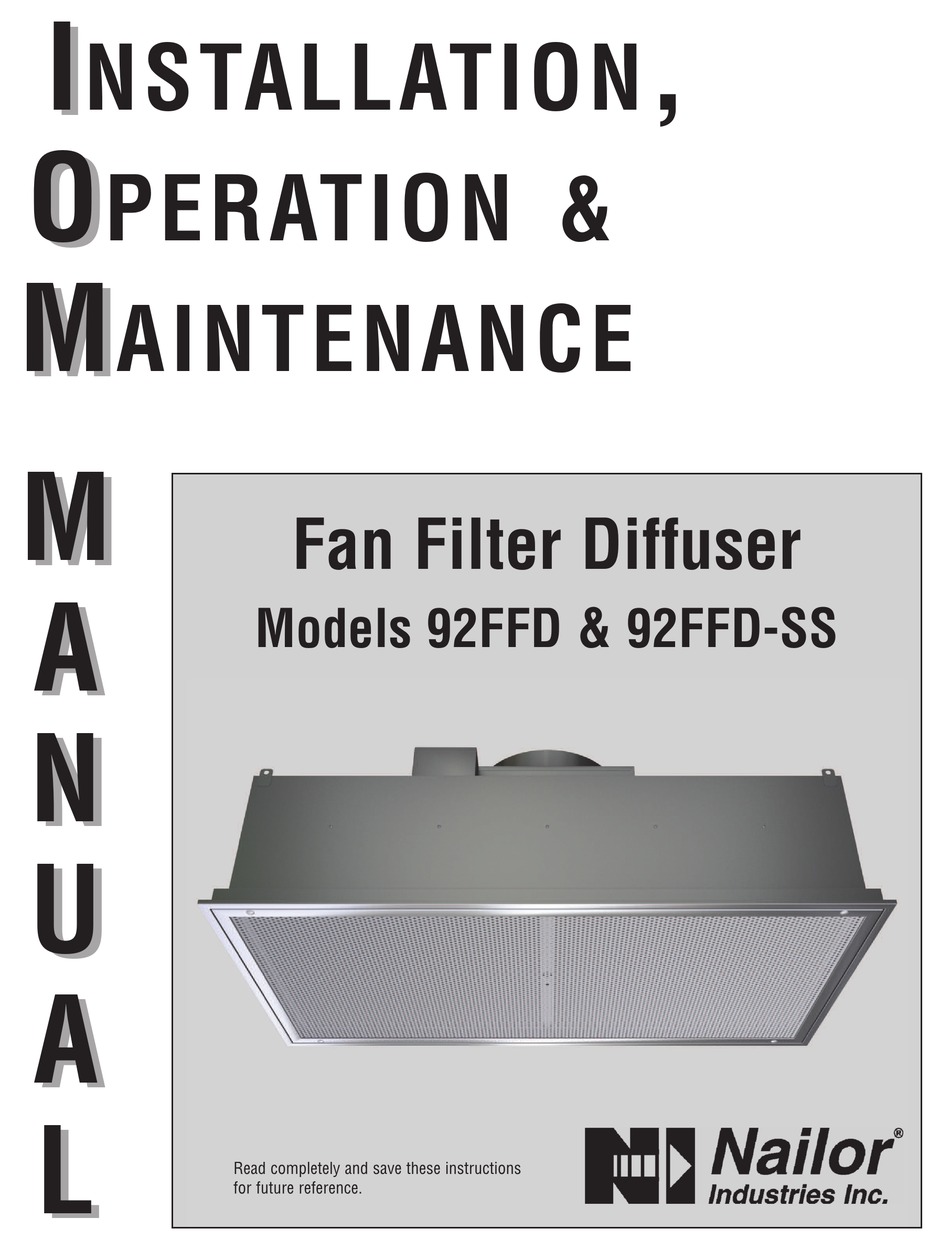 NAILOR 92FFD INSTALLATION OPERATION & MAINTENANCE Pdf Download ManualsLib