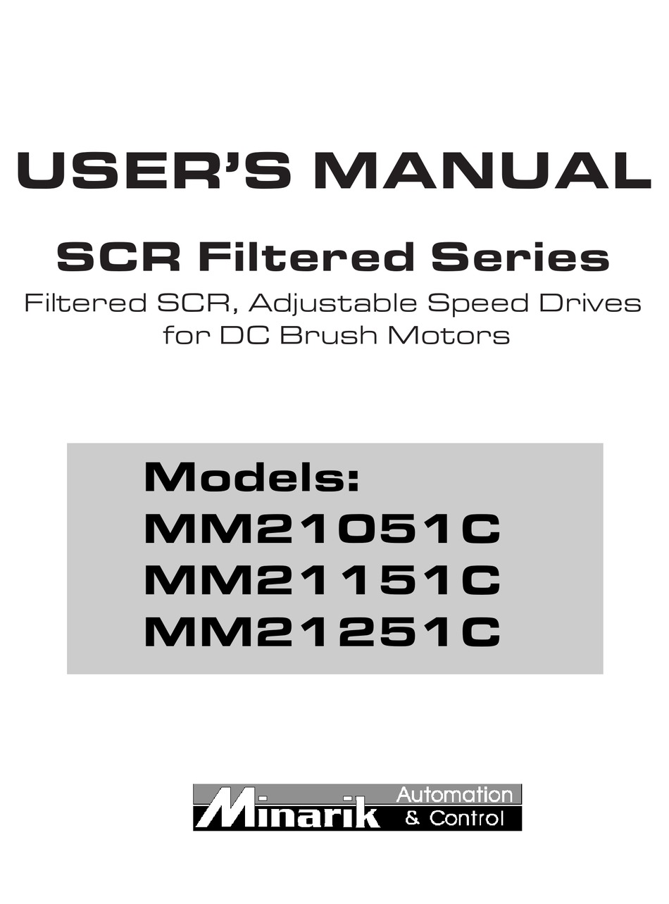 MINARIK ELECTRIC CO MODEL MM21051C FOR PM OR SHUNT MOTOR 