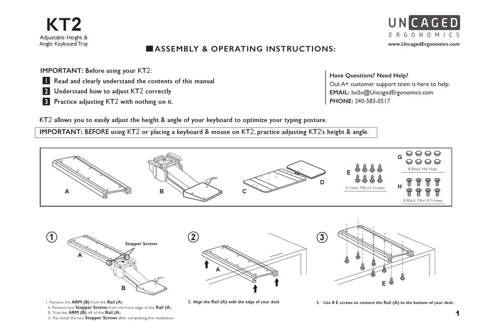 Uncaged shop ergonomics kt2