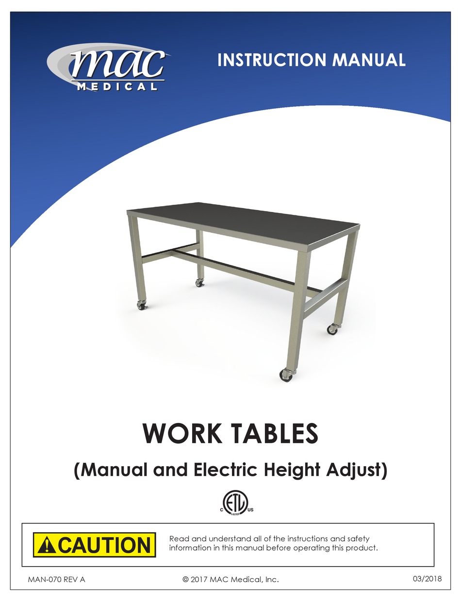 MAC MEDICAL WT0004 INSTRUCTION MANUAL Pdf Download ManualsLib