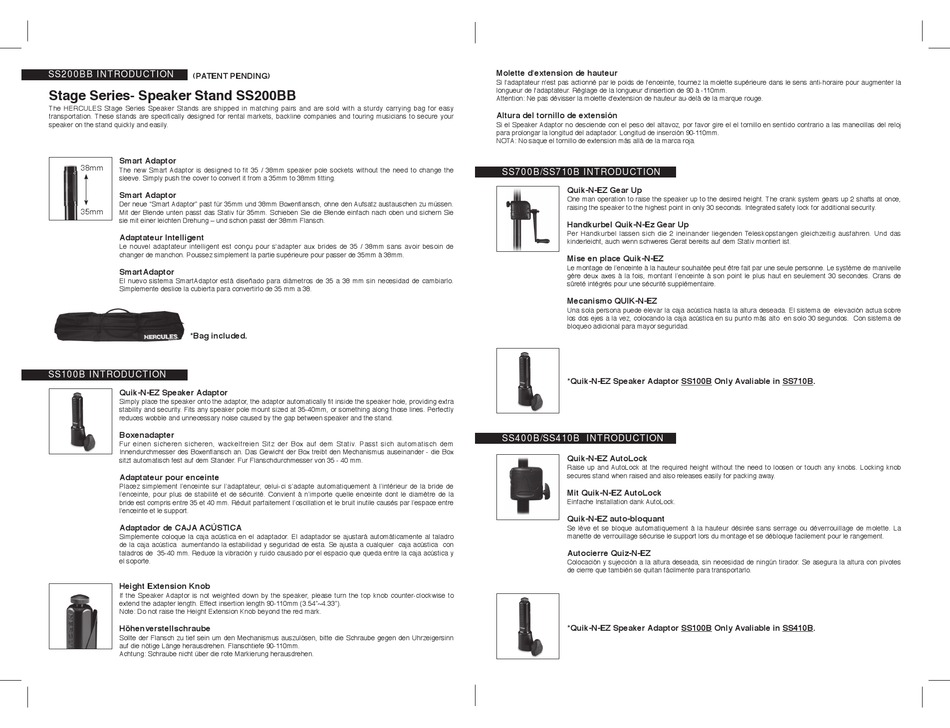 Hercules Ss200bb User Manual Pdf Download Manualslib