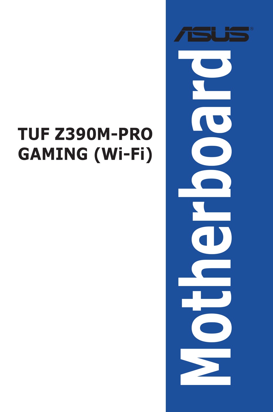 Asus Tuf Z390m Pro Gaming Wi Fi User Manual Pdf Download Manualslib