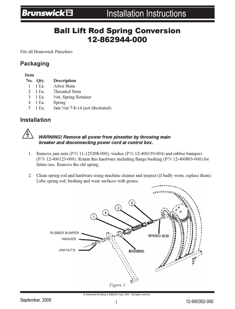 BRUNSWICK 12862944000 INSTALLATION INSTRUCTIONS Pdf Download ManualsLib