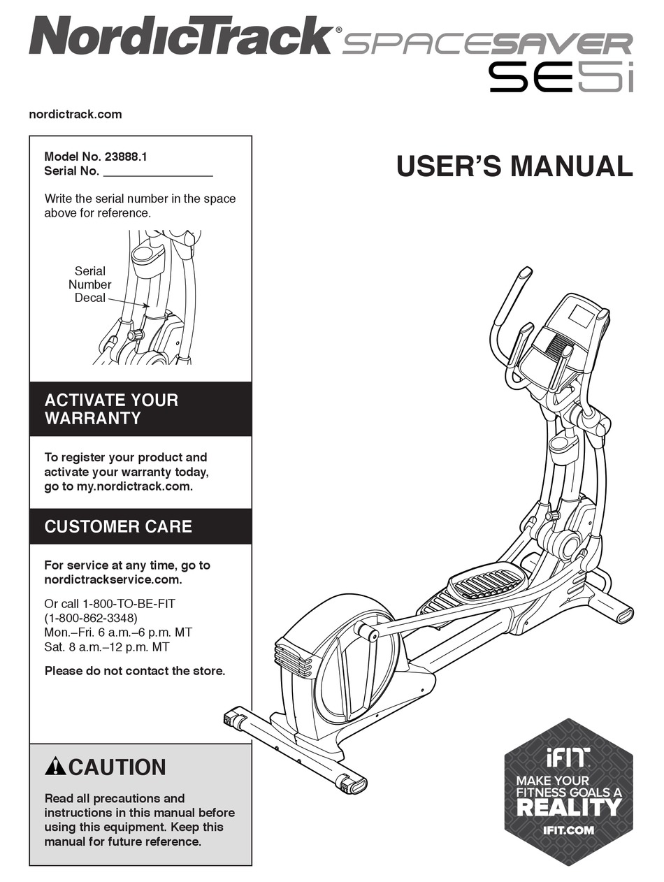 Nordictrack S15I Owners Manual / 2021 Commercial S15i ...