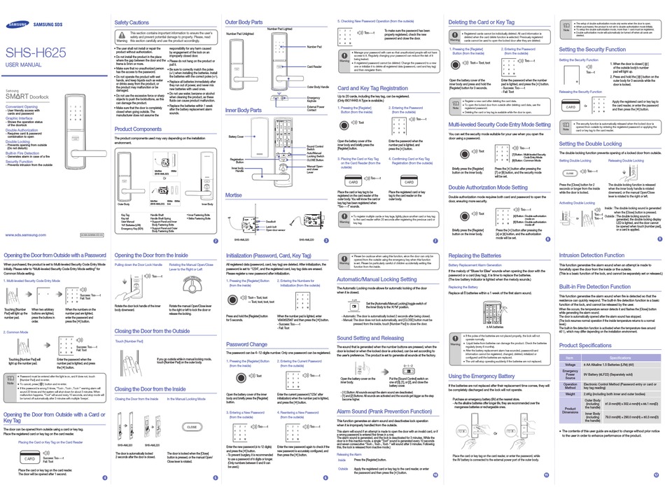 Samsung Shs H625 User Manual Pdf Download Manualslib