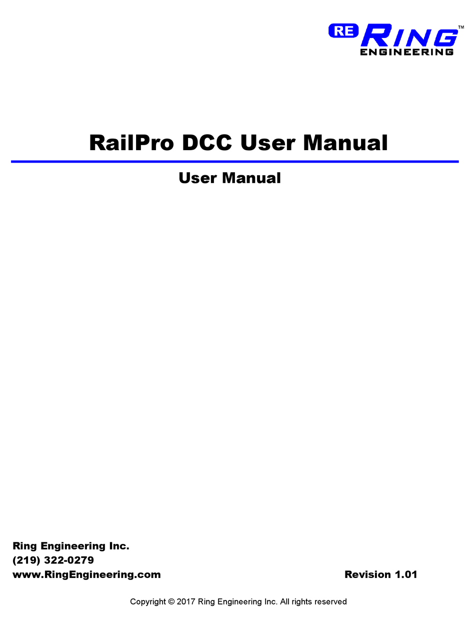 RING ENGINEERING RAILPRO USER MANUAL Pdf Download ManualsLib