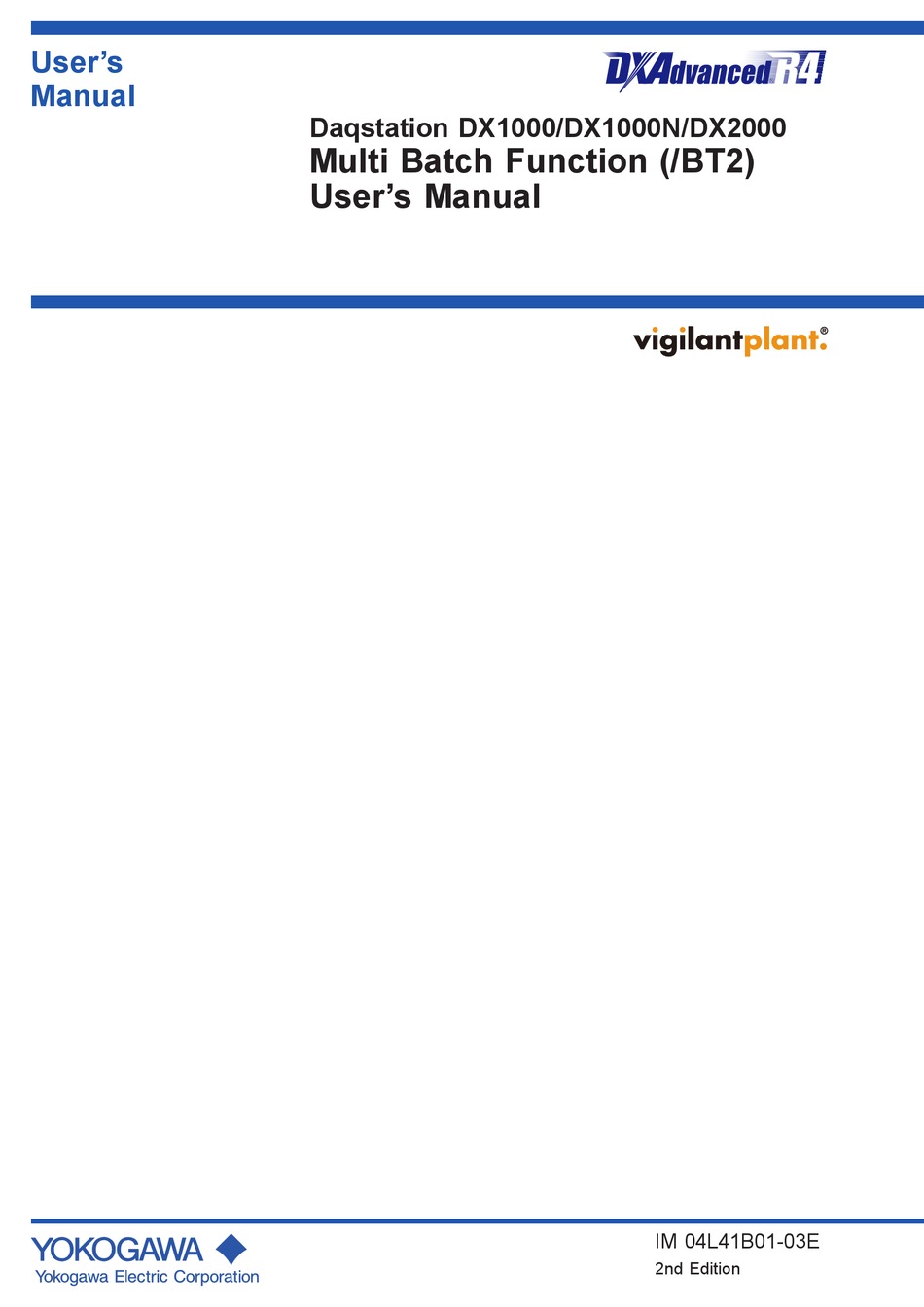 YOKOGAWA DAQSTATION DX1000N USER MANUAL Pdf Download ManuaLib