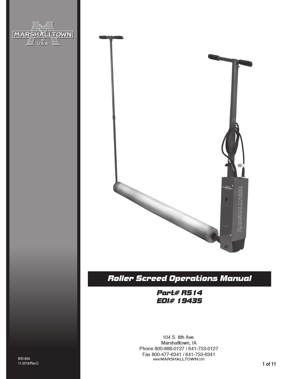 MARSHALLTOWN RS14 OPERATION MANUAL Pdf Download ManualsLib