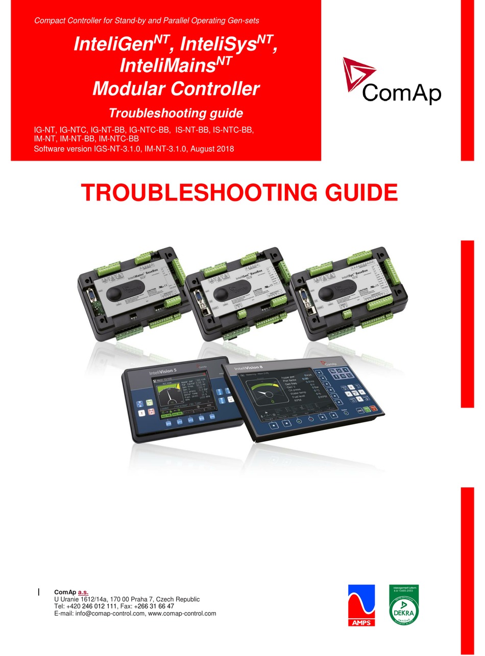 COMAP INTELISYS NT TROUBLESHOOTING MANUAL Pdf Download