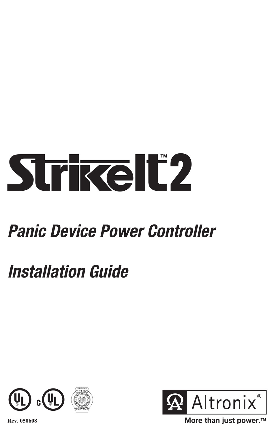ALTRONIX STRIKEIT2 INSTALLATION MANUAL Pdf Download ManualsLib