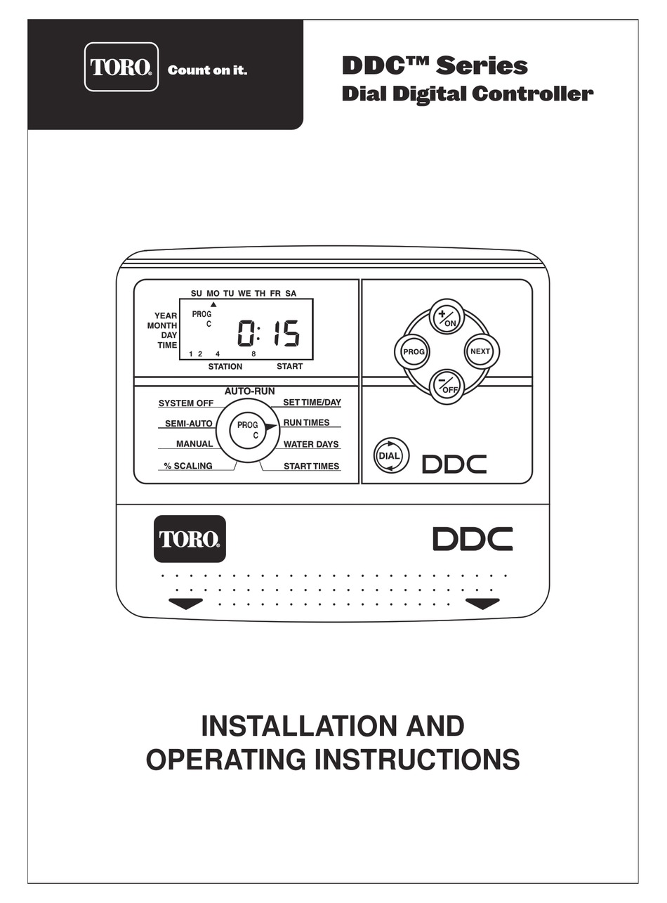 Toro Ddc Series Installation And Operating Instructions Manual Pdf Download Manualslib