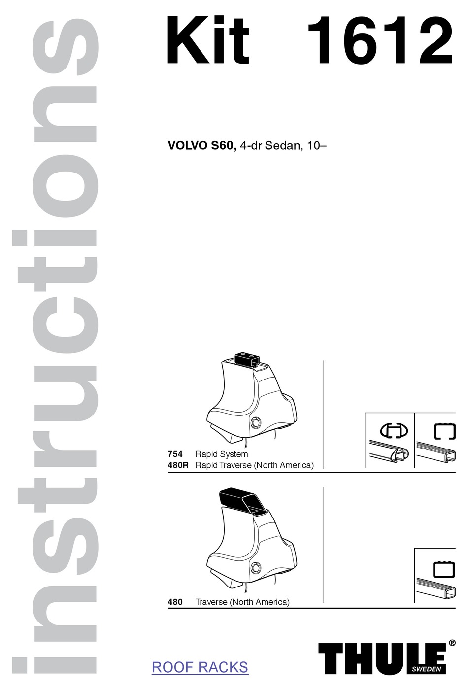 THULE 1612 INSTRUCTIONS MANUAL Pdf Download ManualsLib