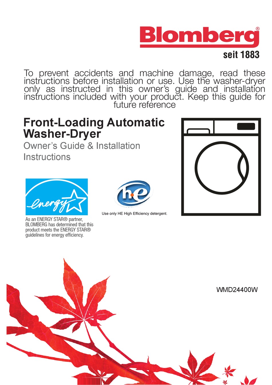 BLOMBERG WMD24400W OWNER'S MANUAL Pdf Download ManualsLib