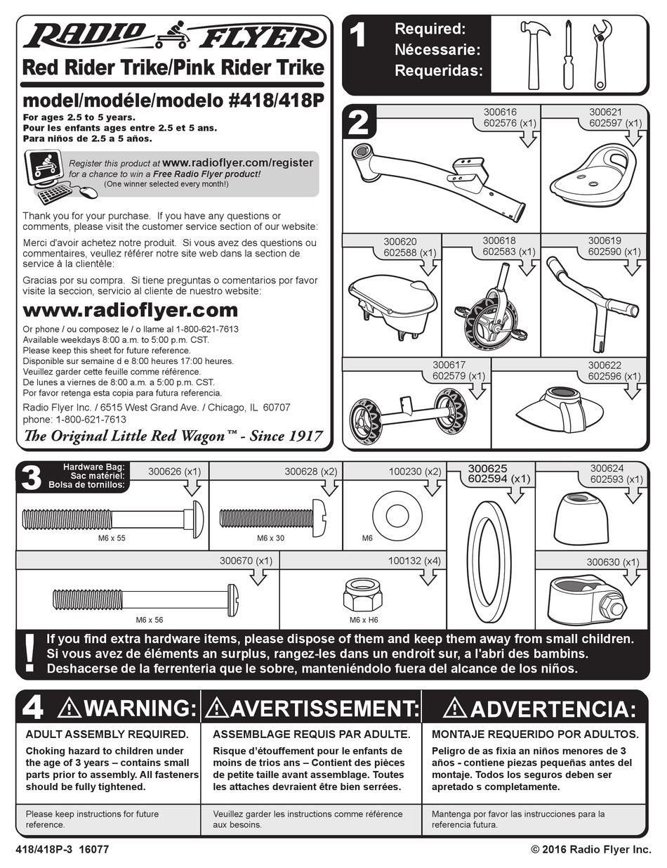 RADIO FLYER 418 MANUAL Pdf Download ManualsLib