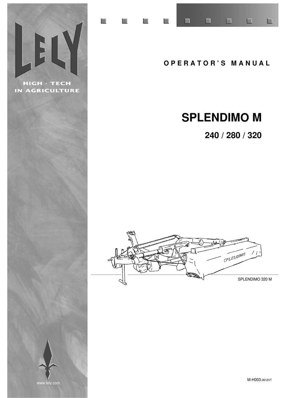Lely Splendimo 240 M Operator S Manual Pdf Download Manualslib