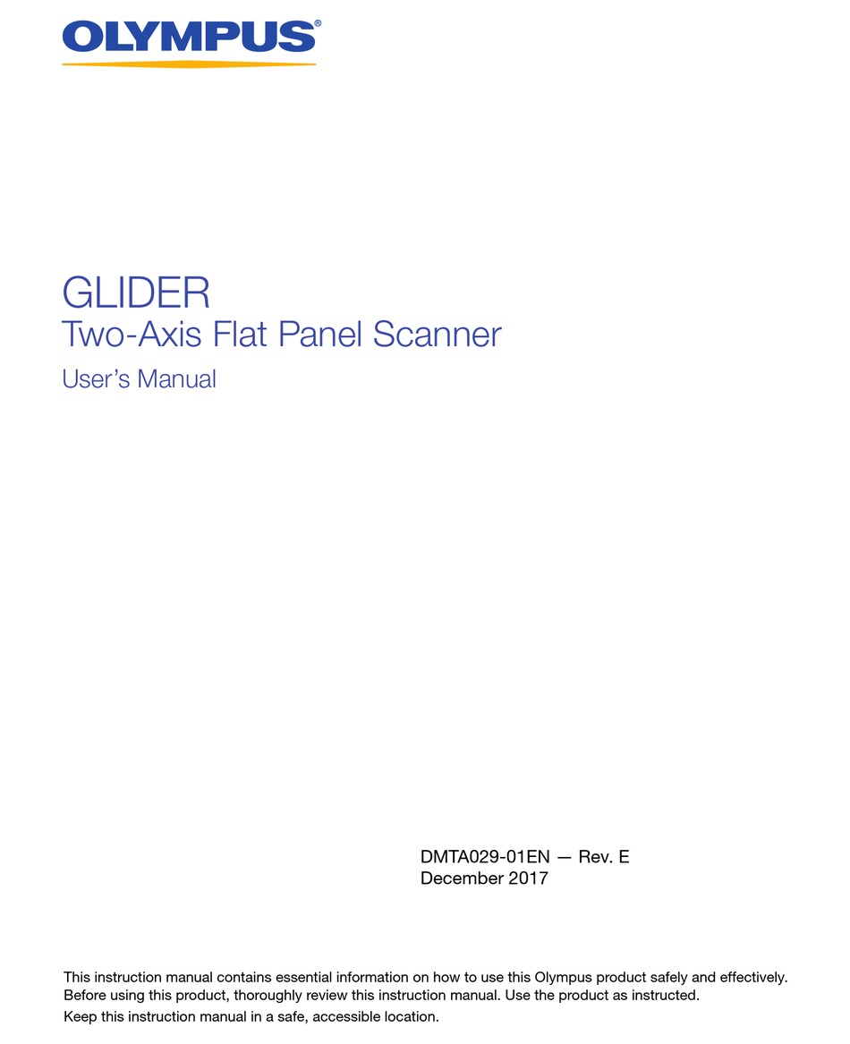 OLYMPUS GLIDER USER MANUAL Pdf Download ManualsLib