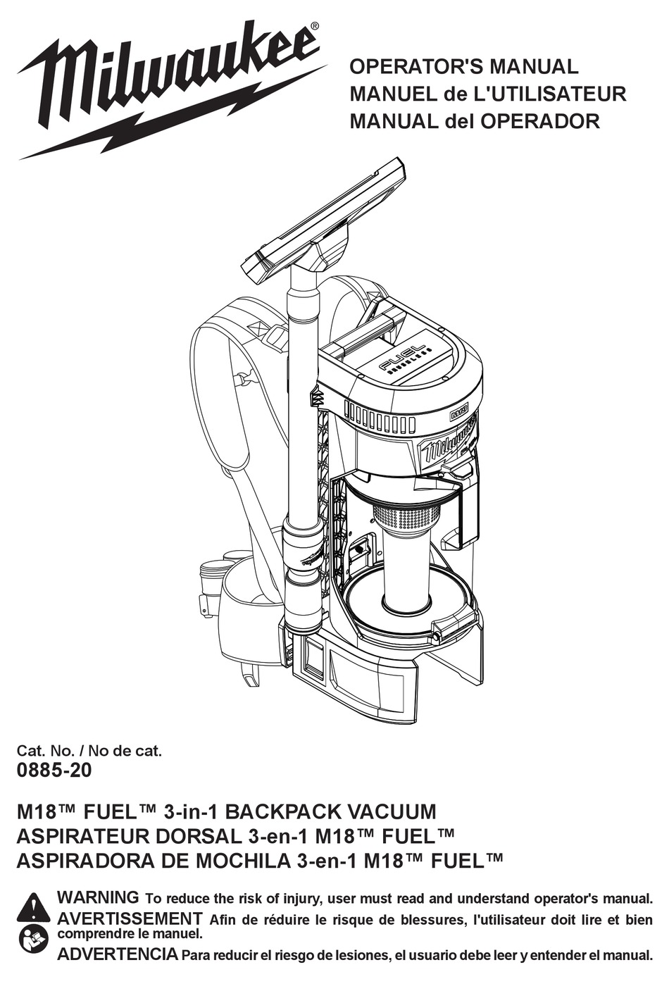milwaukee fuel backpack vacuum