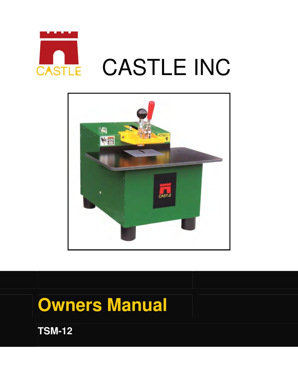 CASTLE, INC. TSM12 OWNER'S MANUAL Pdf Download ManualsLib