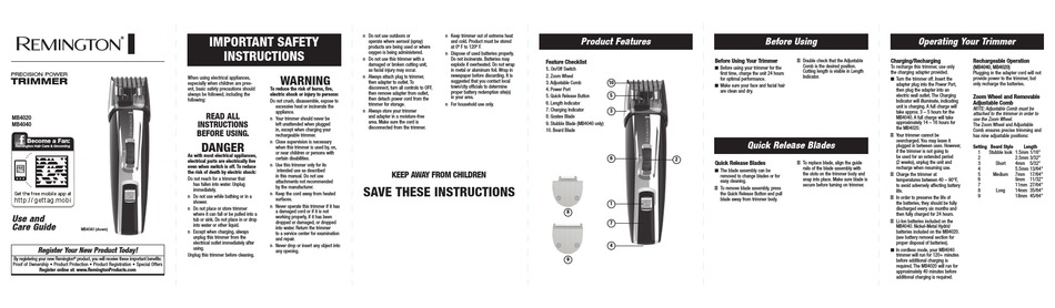 remington mb4040 blades