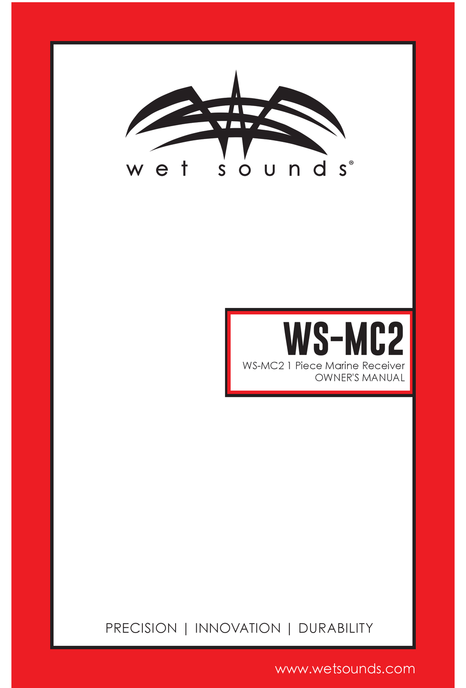 Wet Sounds Ws Mc2 Owner S Manual Pdf Download Manualslib