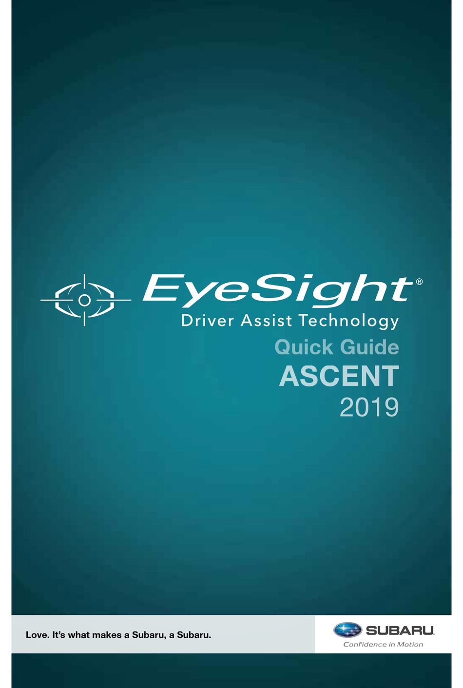SUBARU EYESIGHT QUICK MANUAL Pdf Download ManualsLib