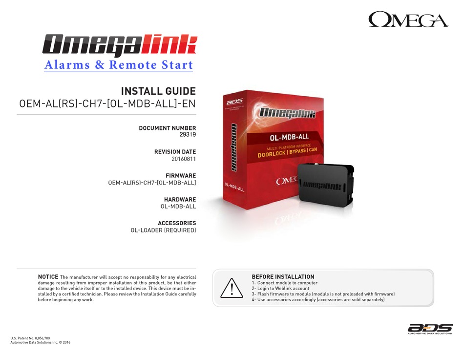 OMEGA OMEGALINK OL MDB ALL INSTALL MANUAL Pdf Download ManualsLib